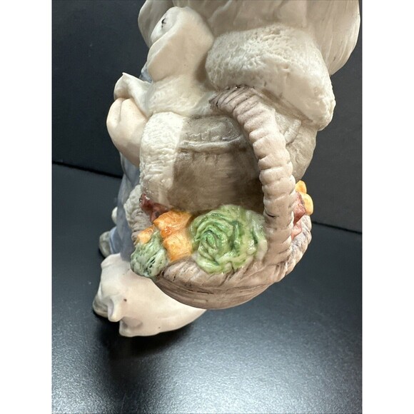 Christmas Hand Painted Atlantic Mold Ceramic Santa W Farm Animals 10" - Picture 3 of 8